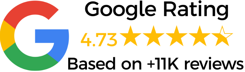 Google rating - 4.73 over 13K reviews